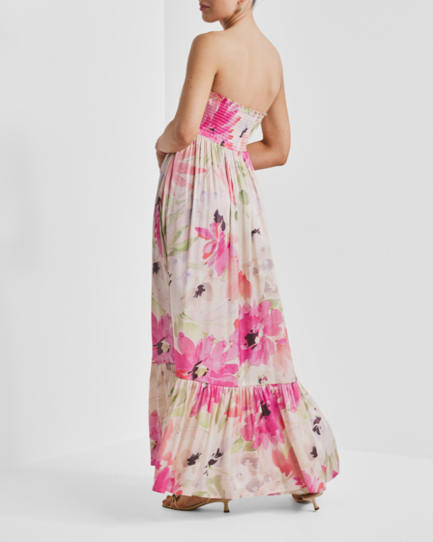 Shiny Bandeau Dress - Soft Dew   - Image 3