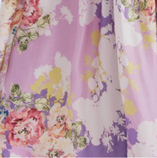 Organza Blouse - Purple Meadow 