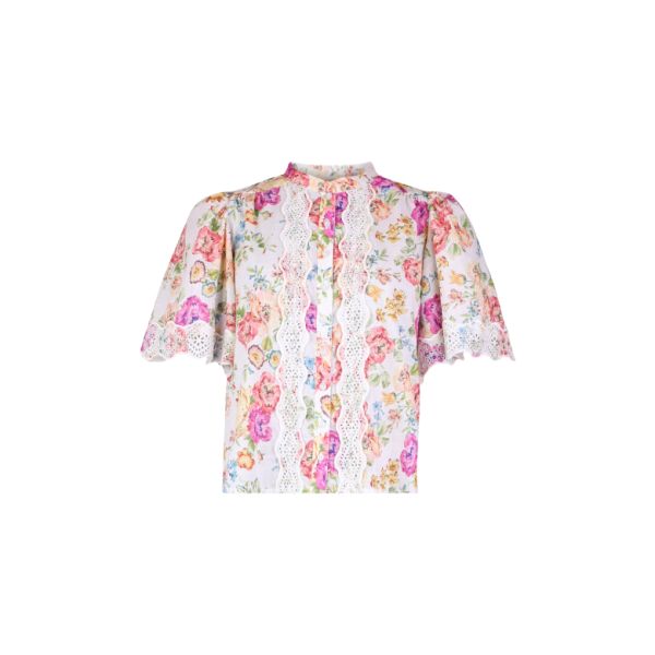 Cotton Slub Blouse - White 