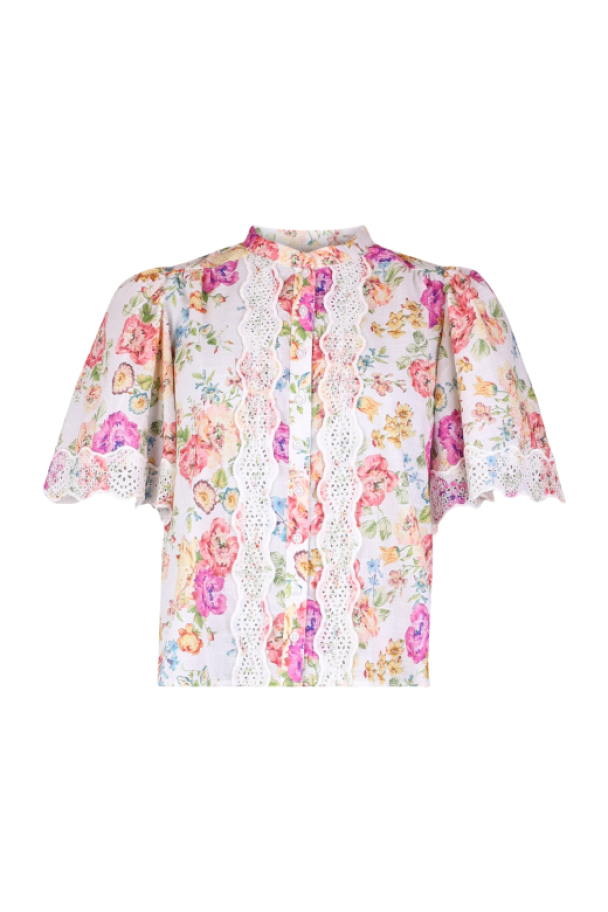 Cotton Slub Blouse - White 