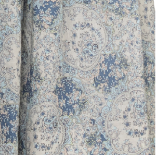 Cotton Slub Shirt - Blue Paisley 