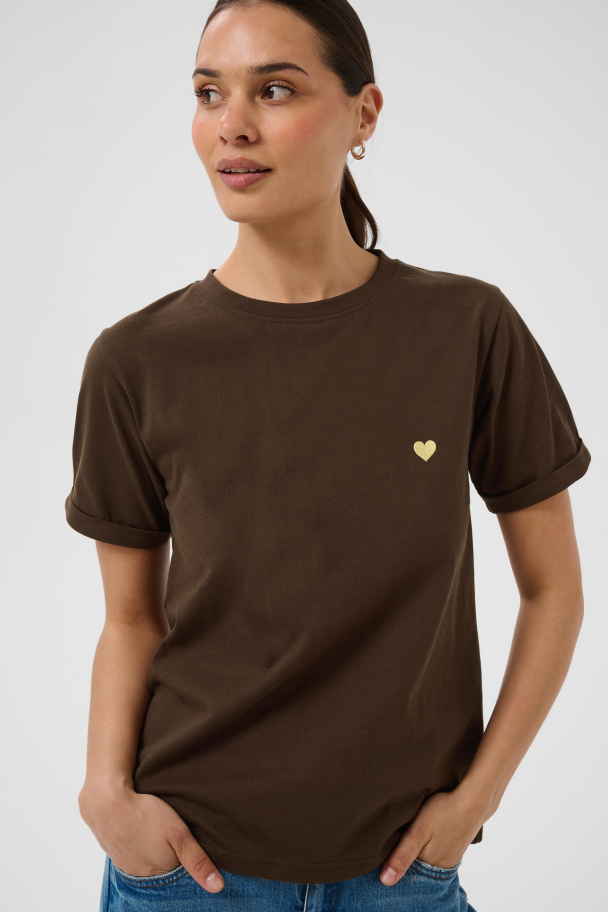 KAheart T-skjorte Brun - Image 1
