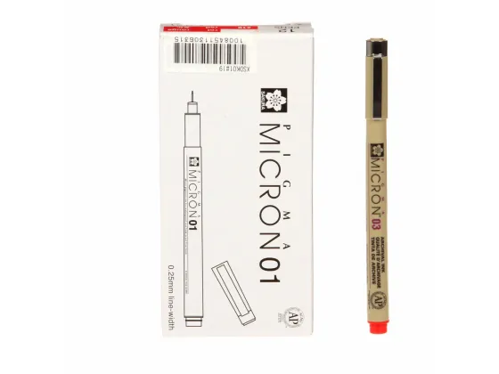 Pigma Micron 0.1 Pen Red .25mm Size 01 # XSDK0119