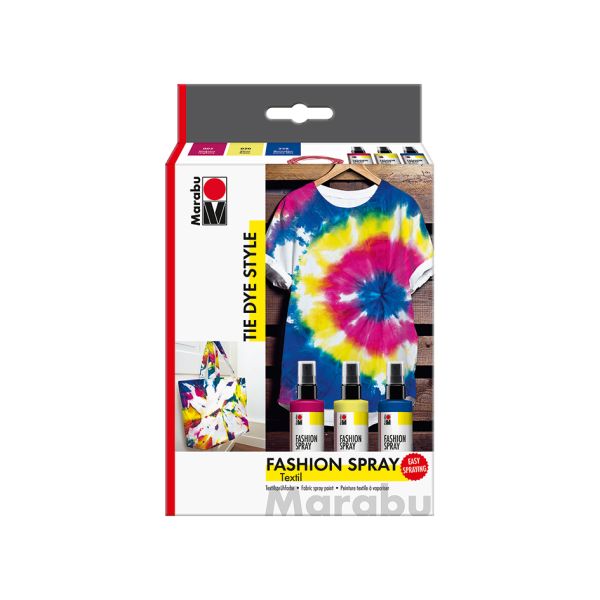 Tekstilfarge Marabu Fashion Spray Set – TIE DYE STYLE