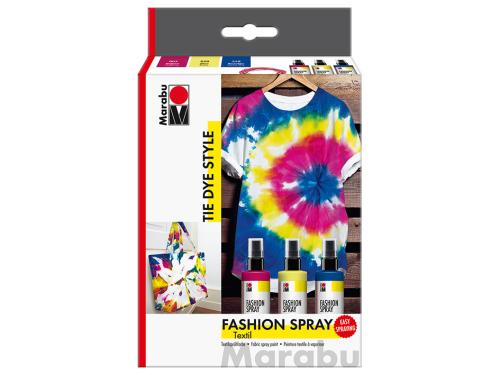 Tekstilfarge Marabu Fashion Spray Set – TIE DYE STYLE