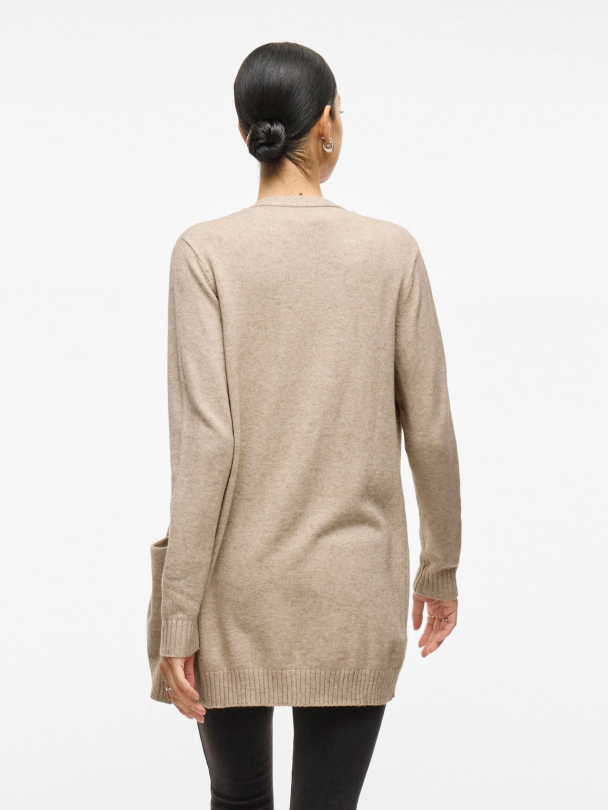 Viril open knit cardigan, sand - Image 4
