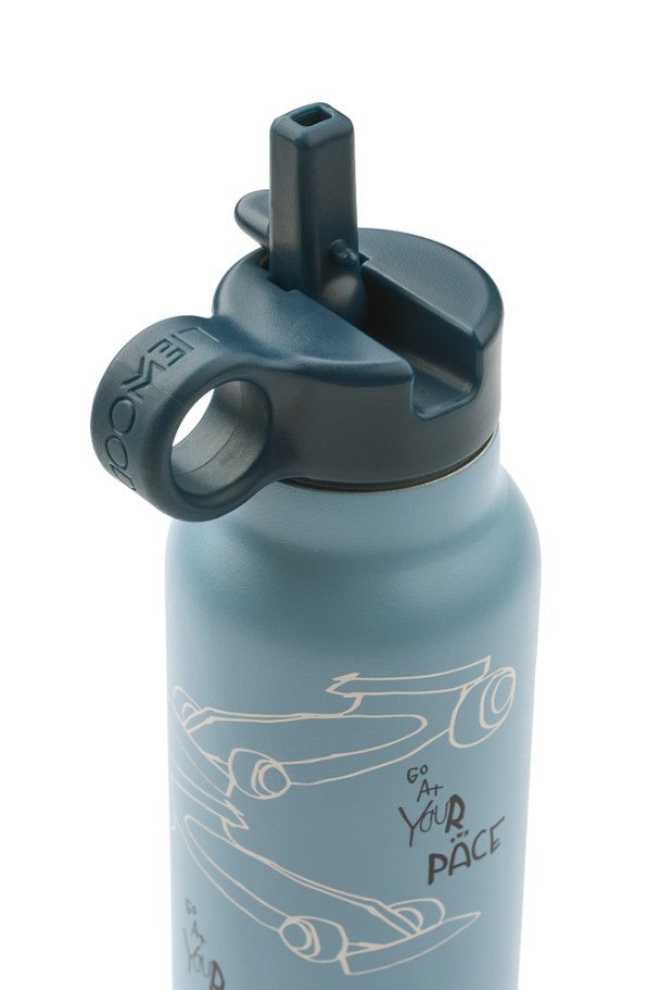 Falk Drikkeflaske 350 ml - Race Cars/Beach Blue - Image 2