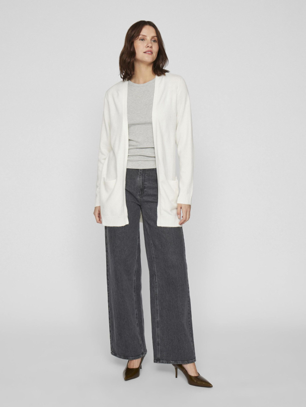Viril open knit cardigan, hvit - Image 4