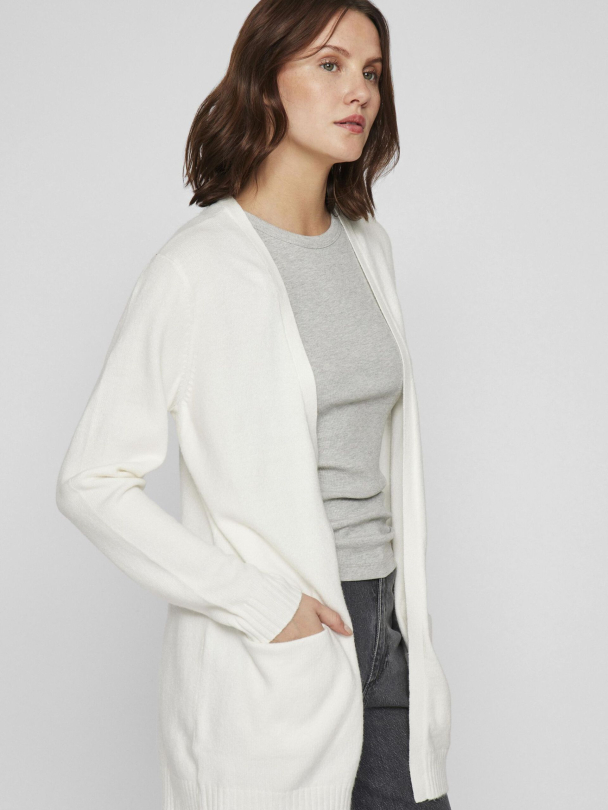 Viril open knit cardigan, hvit - Image 6