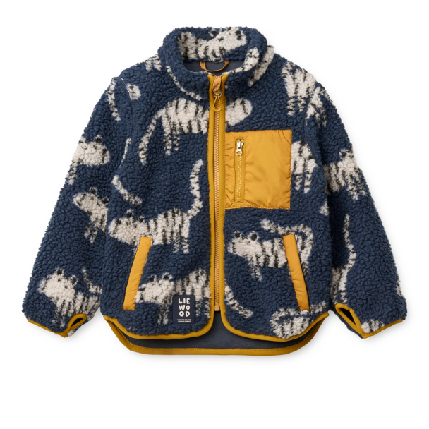 Nolan Pile Jacket - Tiger/Classic Navy - Image 1