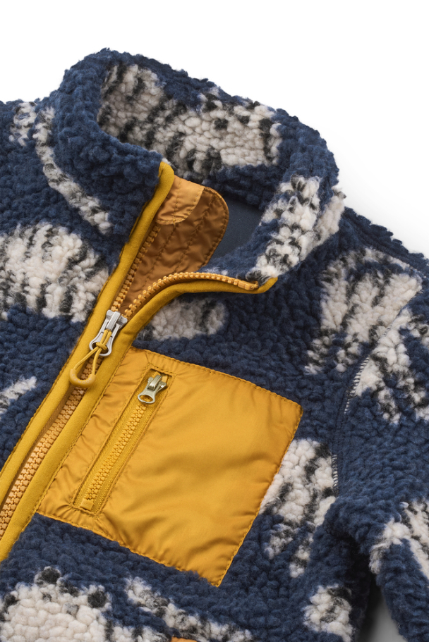 Nolan Pile Jacket - Tiger/Classic Navy - Image 3