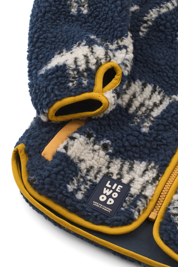 Nolan Pile Jacket - Tiger/Classic Navy - Image 4