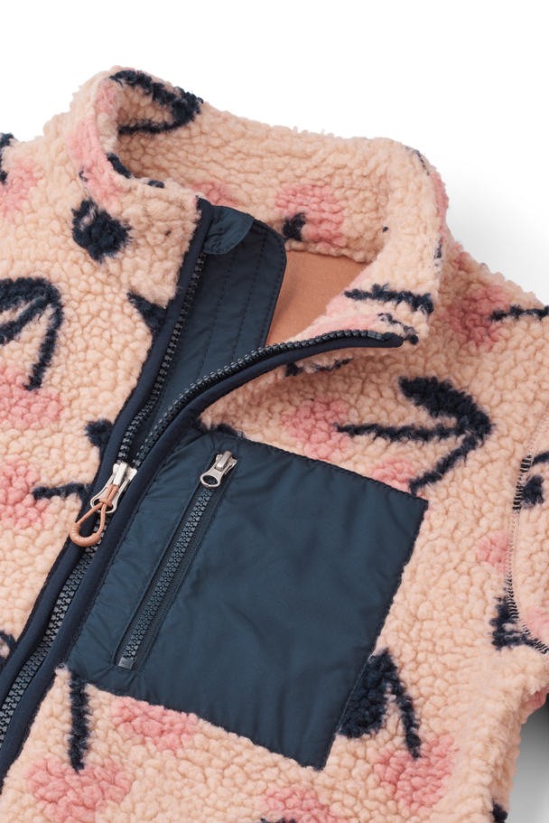 Nolan Pile Jacket - Mega Cherry Heart/Rosey - Image 4