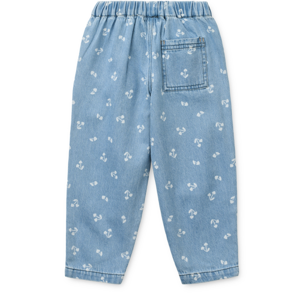 Borris Printed Light Denim Pants - Cherry Heart Sandy/Denim - Image 3