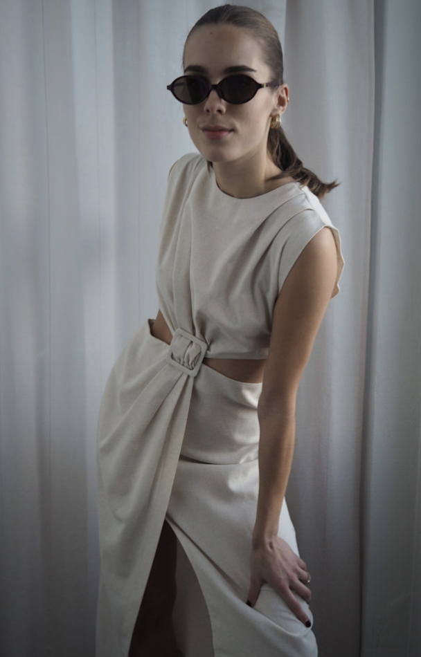 Riviera Dress - Raw Beige  - Image 2