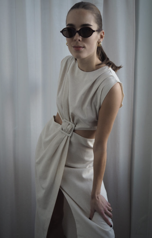 Riviera Dress - Raw Beige 