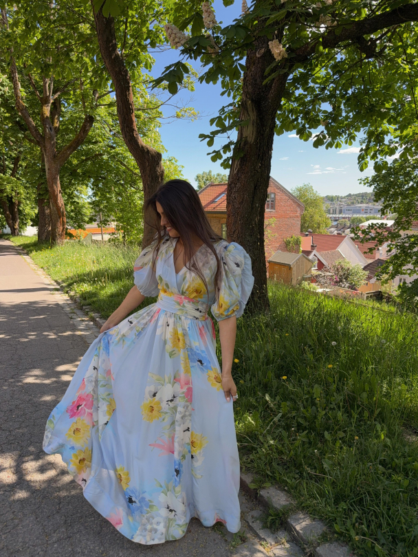 Organza Gown - Blue Meadow  - Image 1