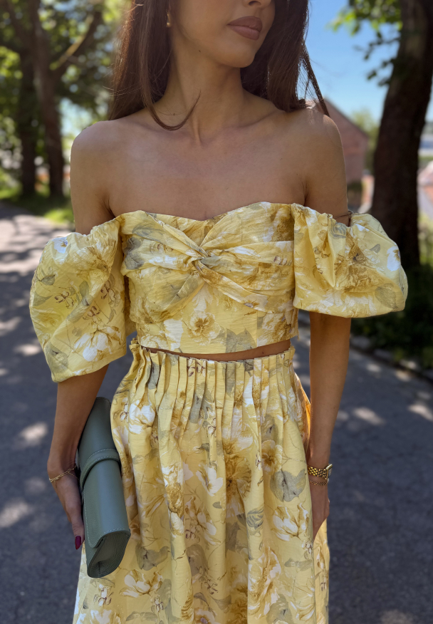 Lemon Short Top - Pale Banana/Lemon - Image 1