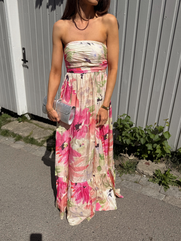 Shiny Bandeau Dress - Soft Dew   - Image 1