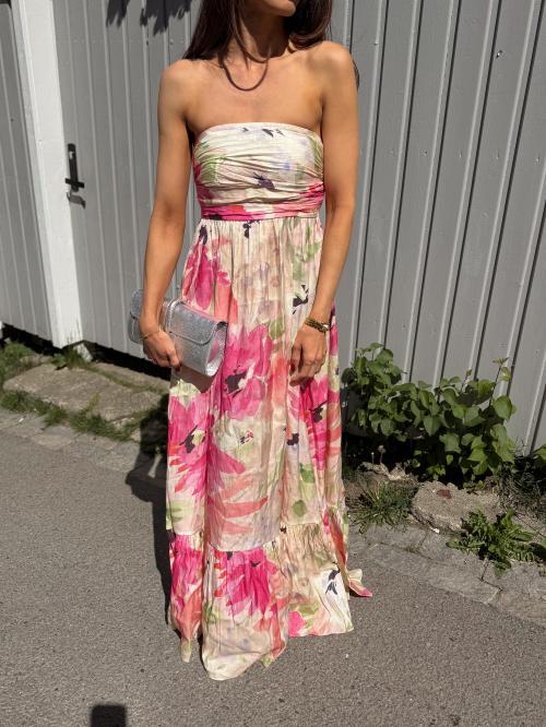 Shiny Bandeau Dress - Soft Dew  