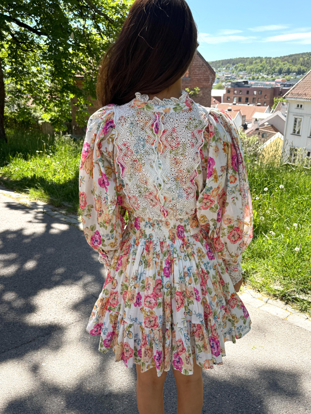 Cotton Slub Mini Dress - Flora - Image 6