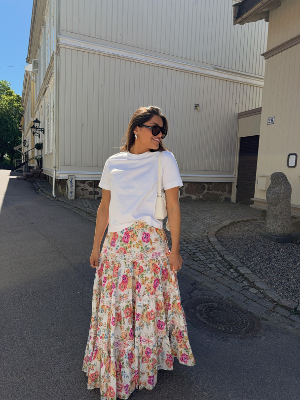 Cotton Slub Maxi Skirt - Flora  - Image 1