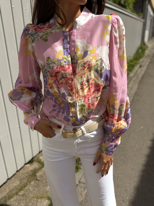 Organza Blouse - Purple Meadow  - Image 1