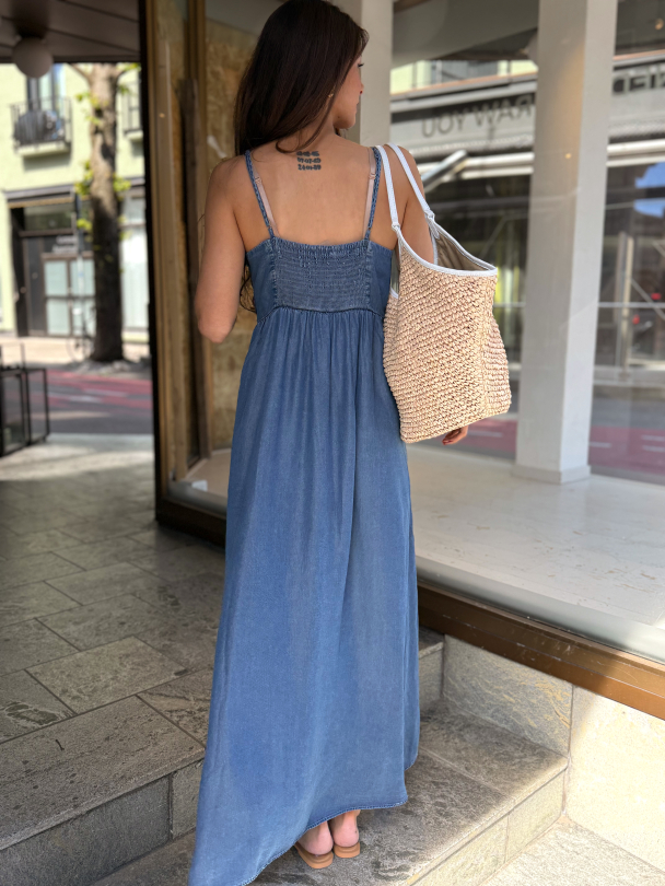 Janna Regular Ankle Dress - Medium Blue Denim - Image 4