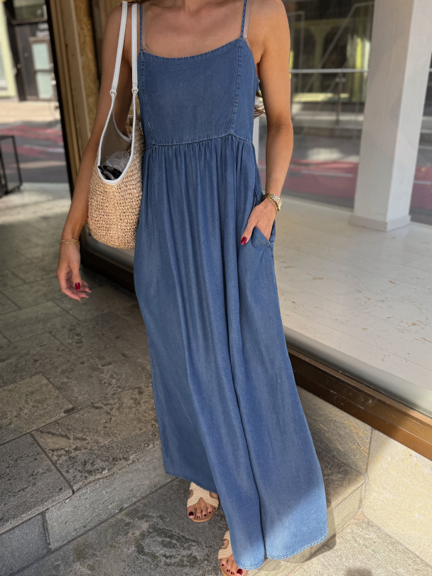 Janna Regular Ankle Dress - Medium Blue Denim - Image 5