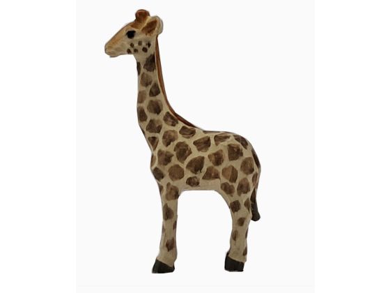 Sjiraff baby - dyrefigur i tre