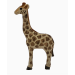 Sjiraff baby - dyrefigur i tre