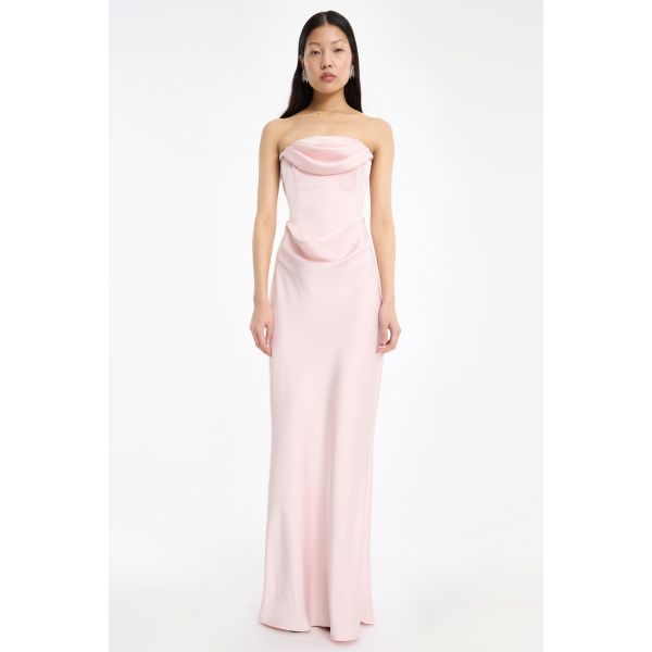 Corsage Long Dress - Blushing Bride 