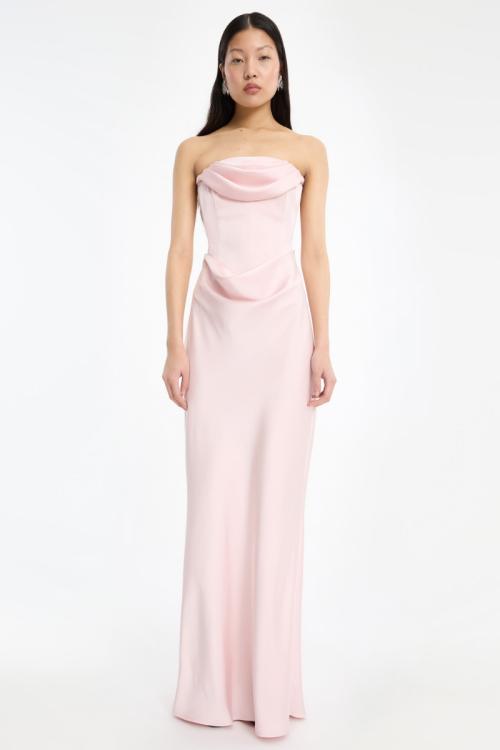 Corsage Long Dress - Blushing Bride 