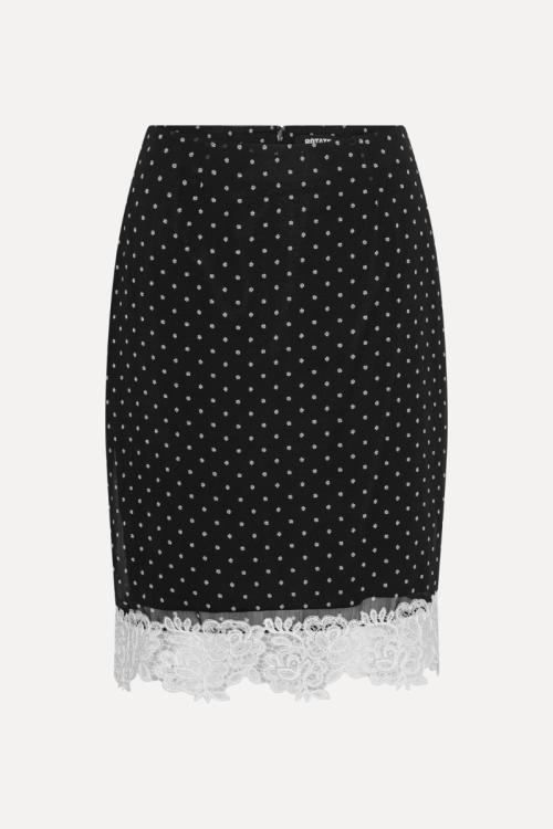Laceband Pencilskirt - Black Combo 