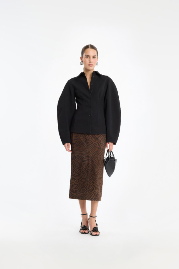 Suiting Fitted Shirt - Black  - Image 3