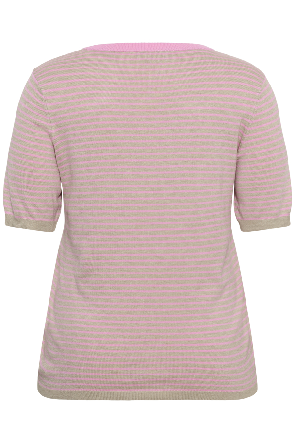 Kaffe Curve Lizzy kortermet stripete genser - Image 4