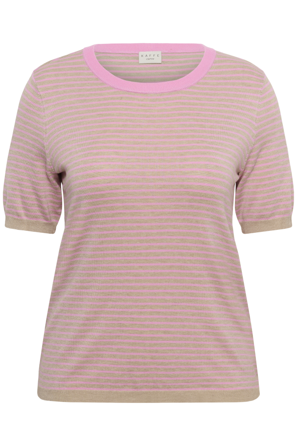 Kaffe Curve Lizzy kortermet stripete genser - Image 5