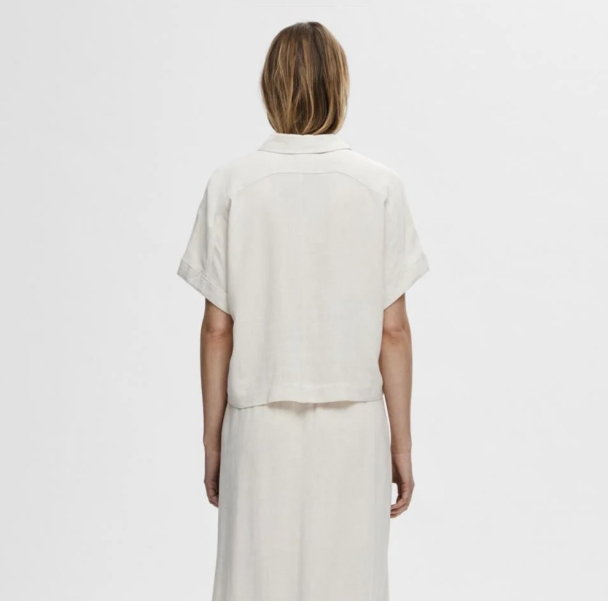 Viva Cropped Sun Shirt - Sandshell  - Image 2