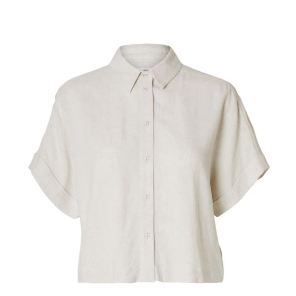 Viva Cropped Sun Shirt - Sandshell 