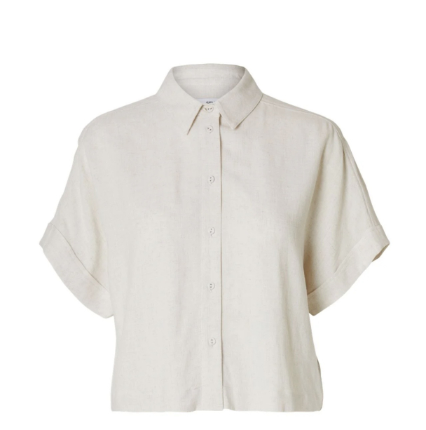 Viva Cropped Sun Shirt - Sandshell  - Image 1