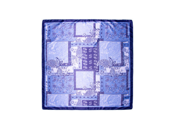 Skjerf Paisley 70x70 Blå 772275 - Image 2