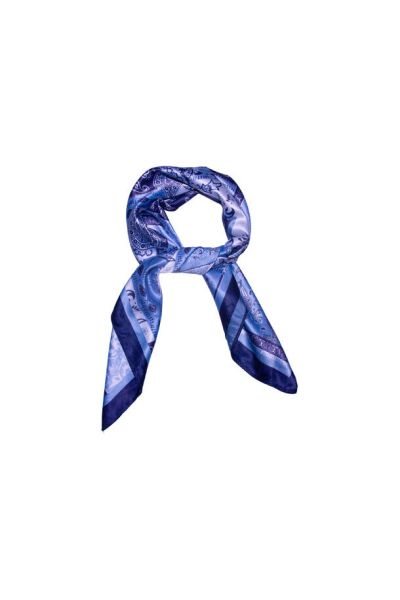 Skjerf Paisley 70x70 Blå 772275
