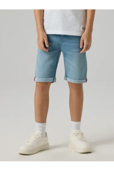 NKMsilas Slim Fit Shorts Lys Blå