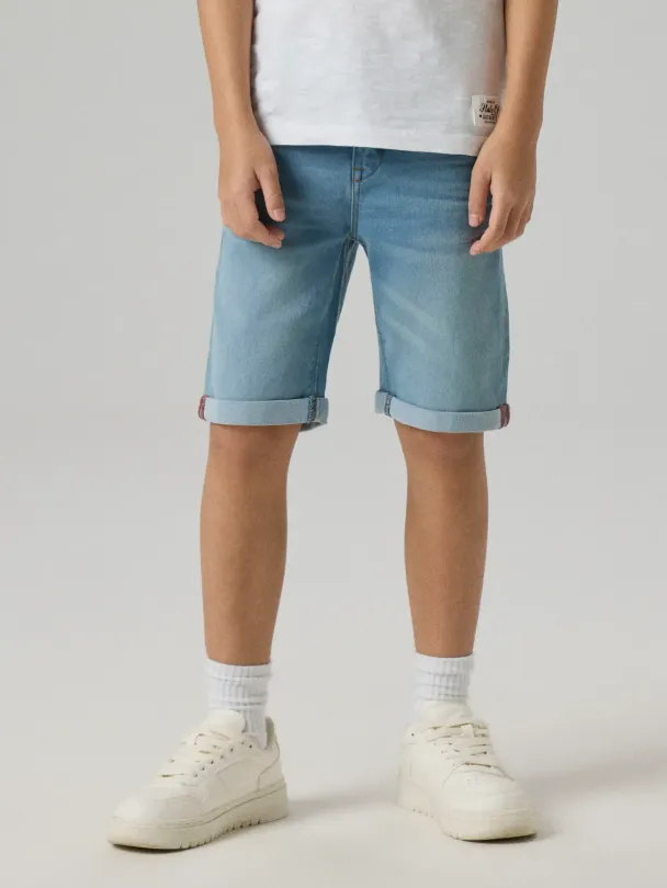 NKMsilas Slim Fit Shorts Lys Blå - Image 1