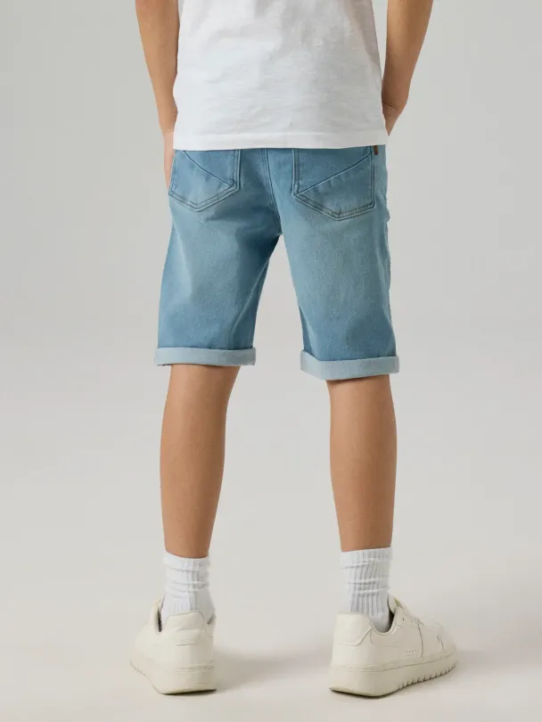 NKMsilas Slim Fit Shorts Lys Blå - Image 2