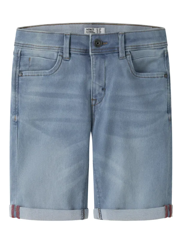 NKMsilas Slim Fit Shorts Lys Blå - Image 4