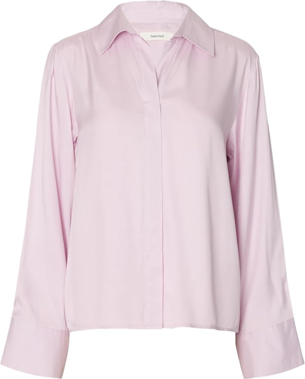 Jonna Reg Open Collar Shirt - Windsome Orchid 