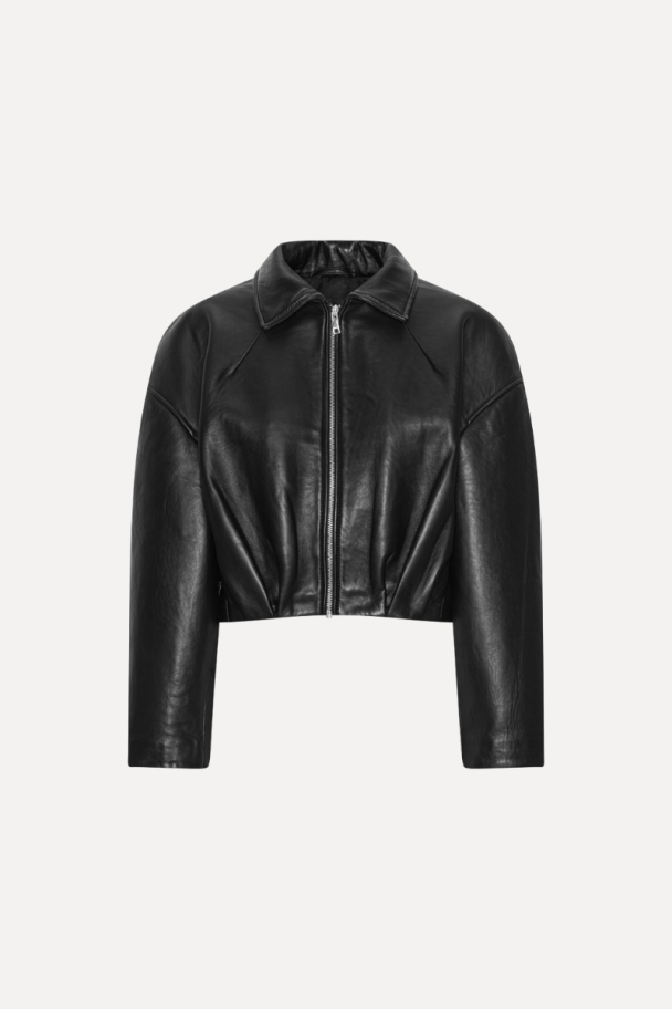 Collared Boxy Jacket - Black  - Image 2