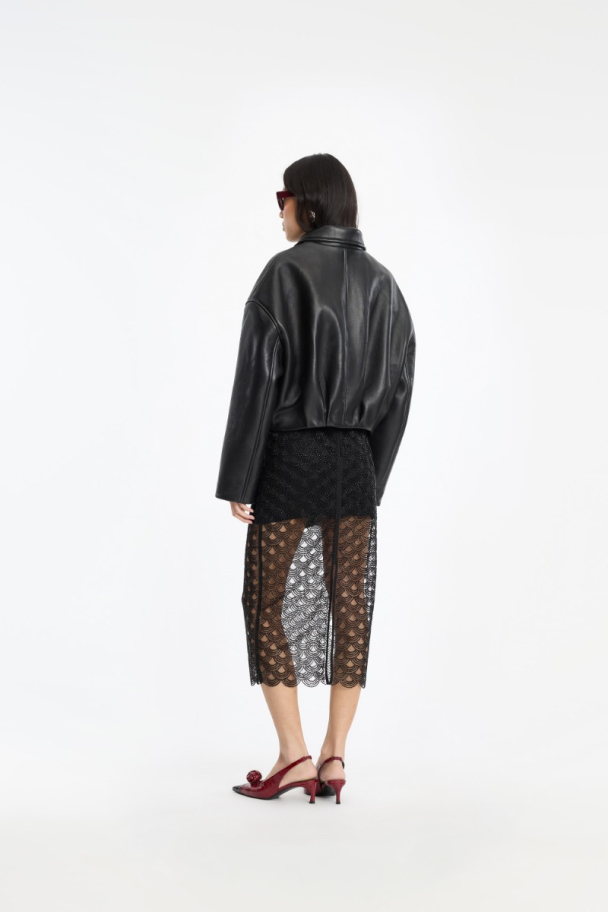 Collared Boxy Jacket - Black  - Image 3