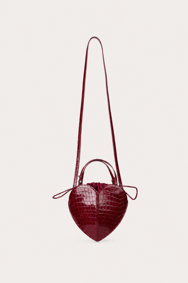The Heart Bag -  Bordeaux Croco - Image 1